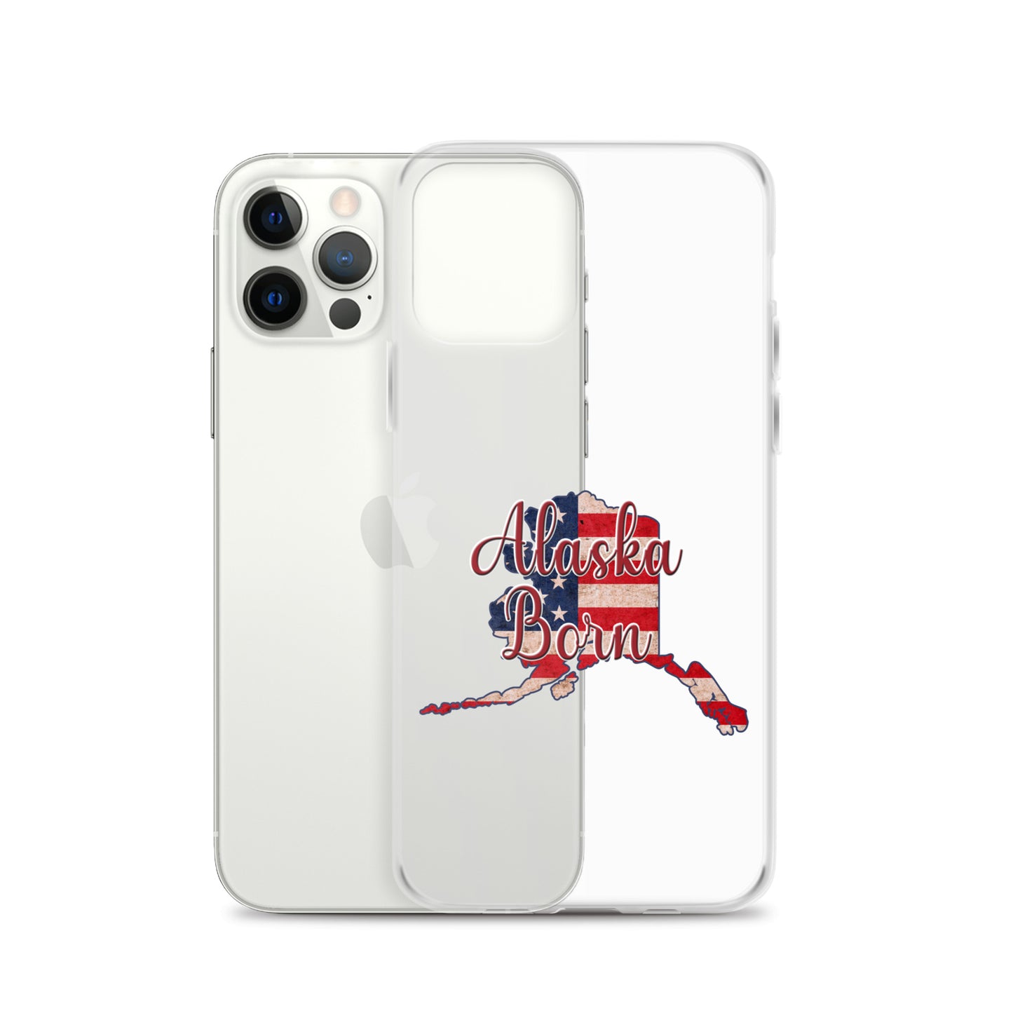 Alaska Born US Flag iPhone Case