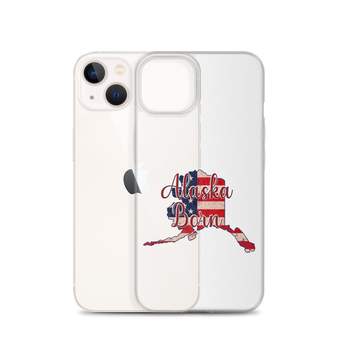 Alaska Born US Flag iPhone Case