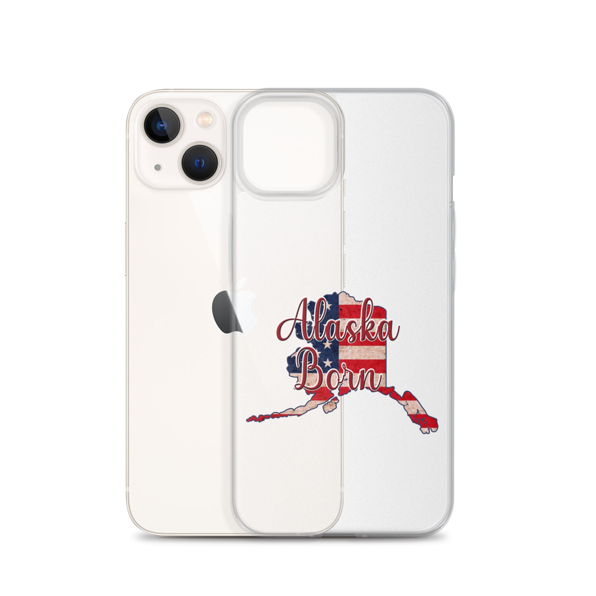 Alaska Born US Flag iPhone Case