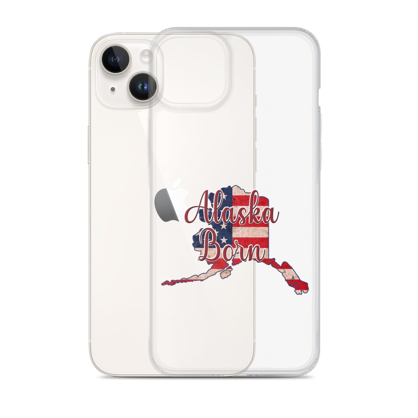 Alaska Born US Flag iPhone Case
