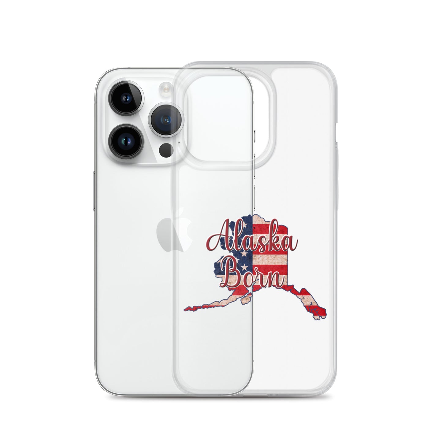 Alaska Born US Flag iPhone Case