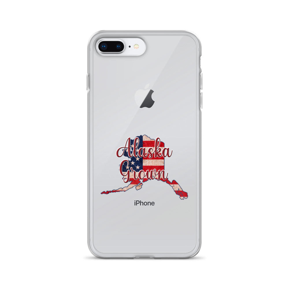 Alaska Grown US Flag iPhone Case
