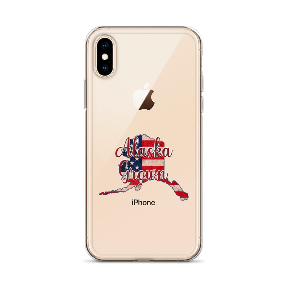 Alaska Grown US Flag iPhone Case