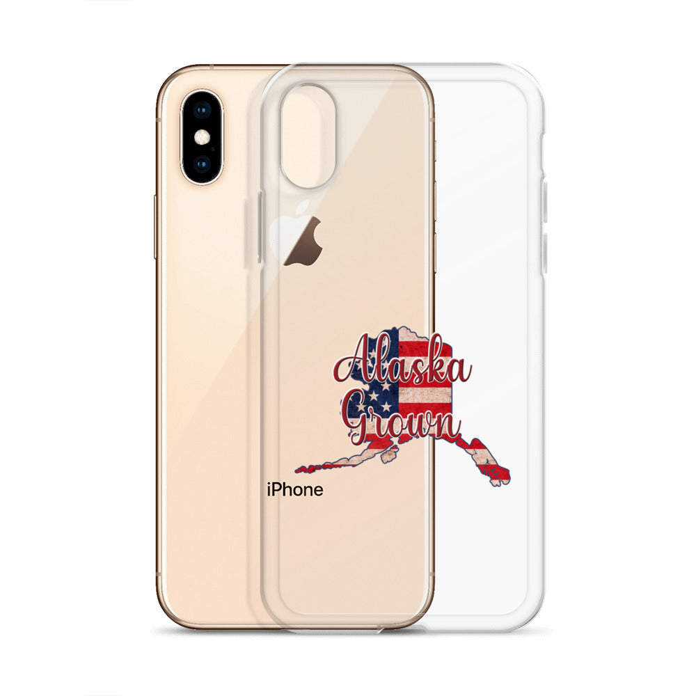 Alaska Grown US Flag iPhone Case