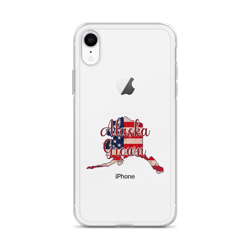 Alaska Grown US Flag iPhone Case