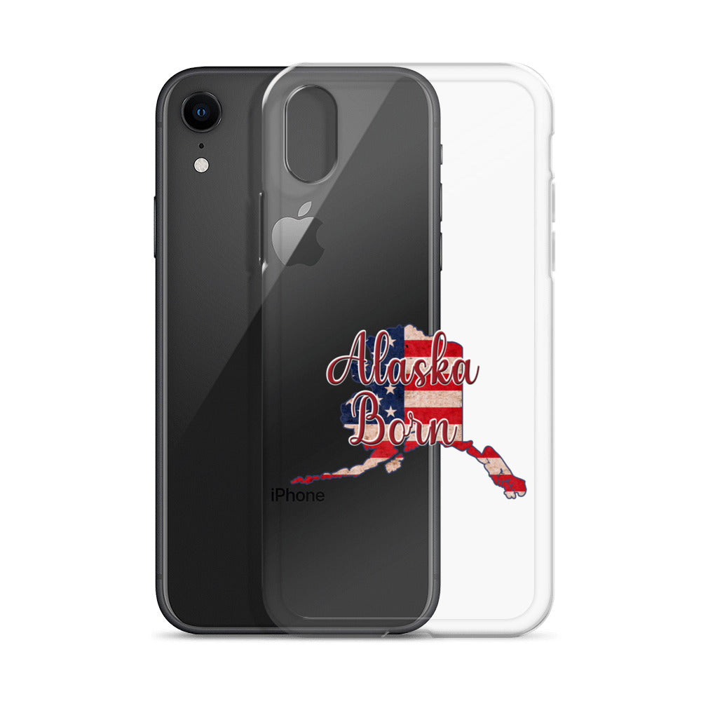 Alaska Born US Flag iPhone Case