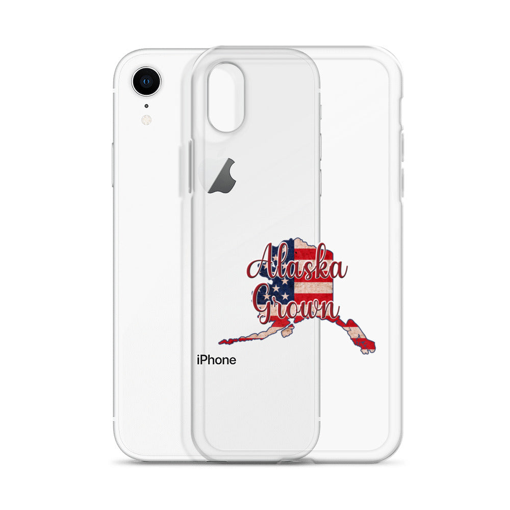 Alaska Grown US Flag iPhone Case