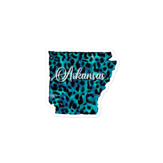 Arkansas Blue Leopard Bubble-free stickers