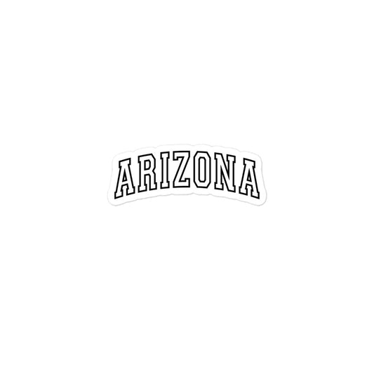 Arizona Varsity Letters Arch Bubble Free Sticker