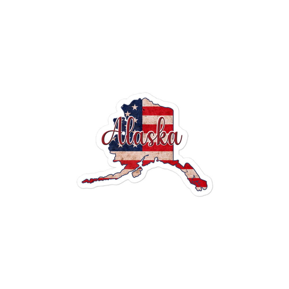 Alaska US Flag Bubble-free Sticker