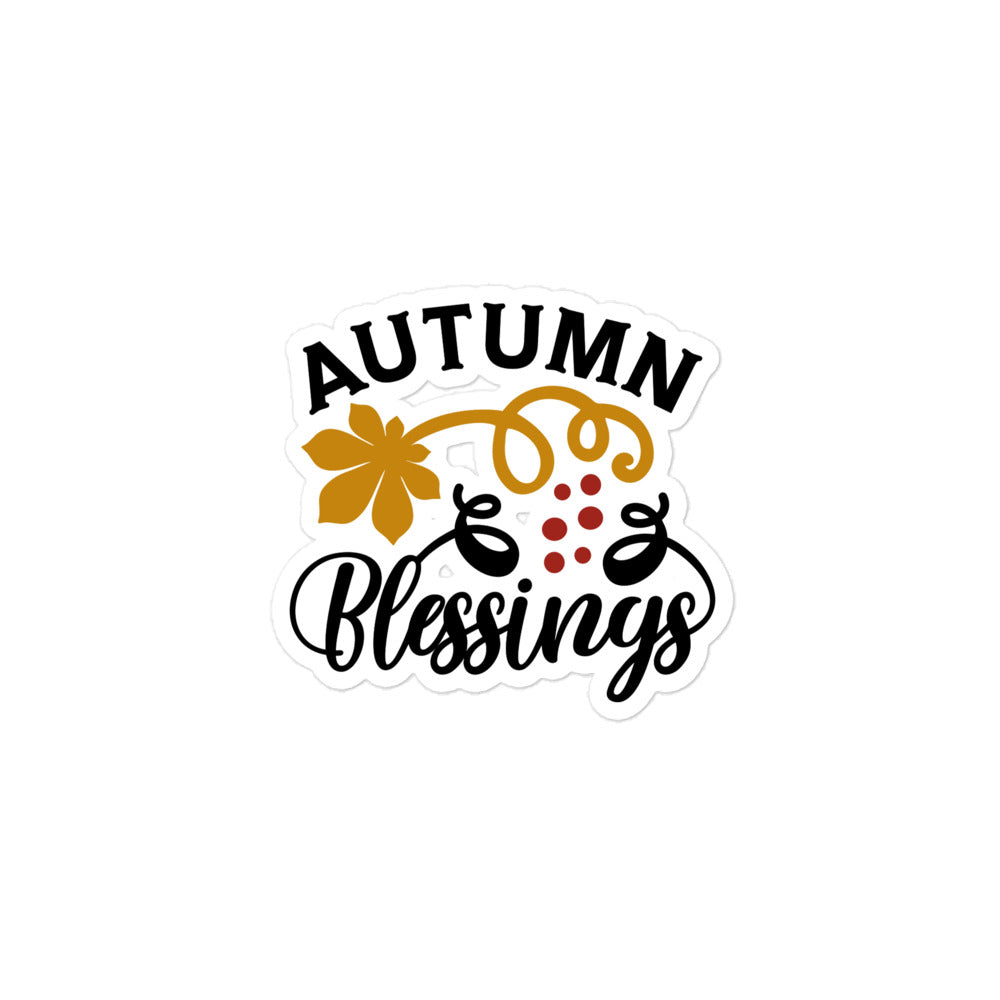 Autumn Blessings Bubble-free stickers
