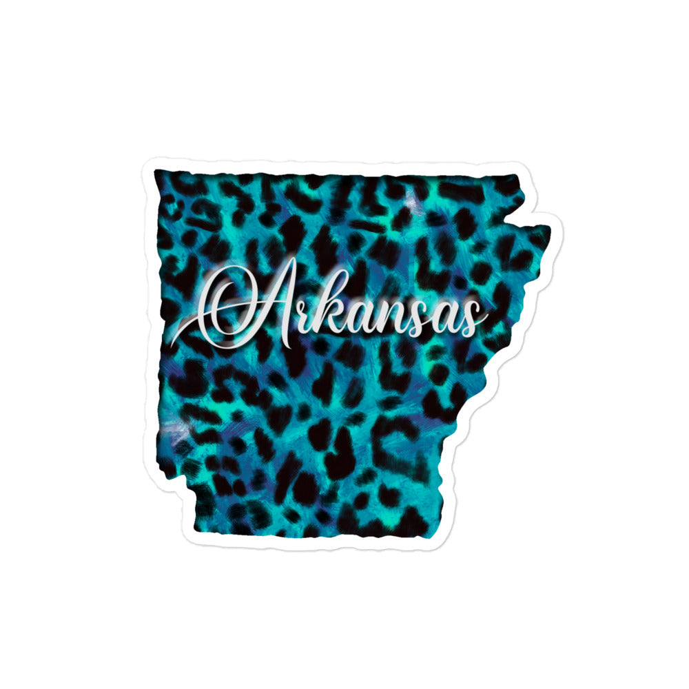 Arkansas Blue Leopard Bubble-free stickers