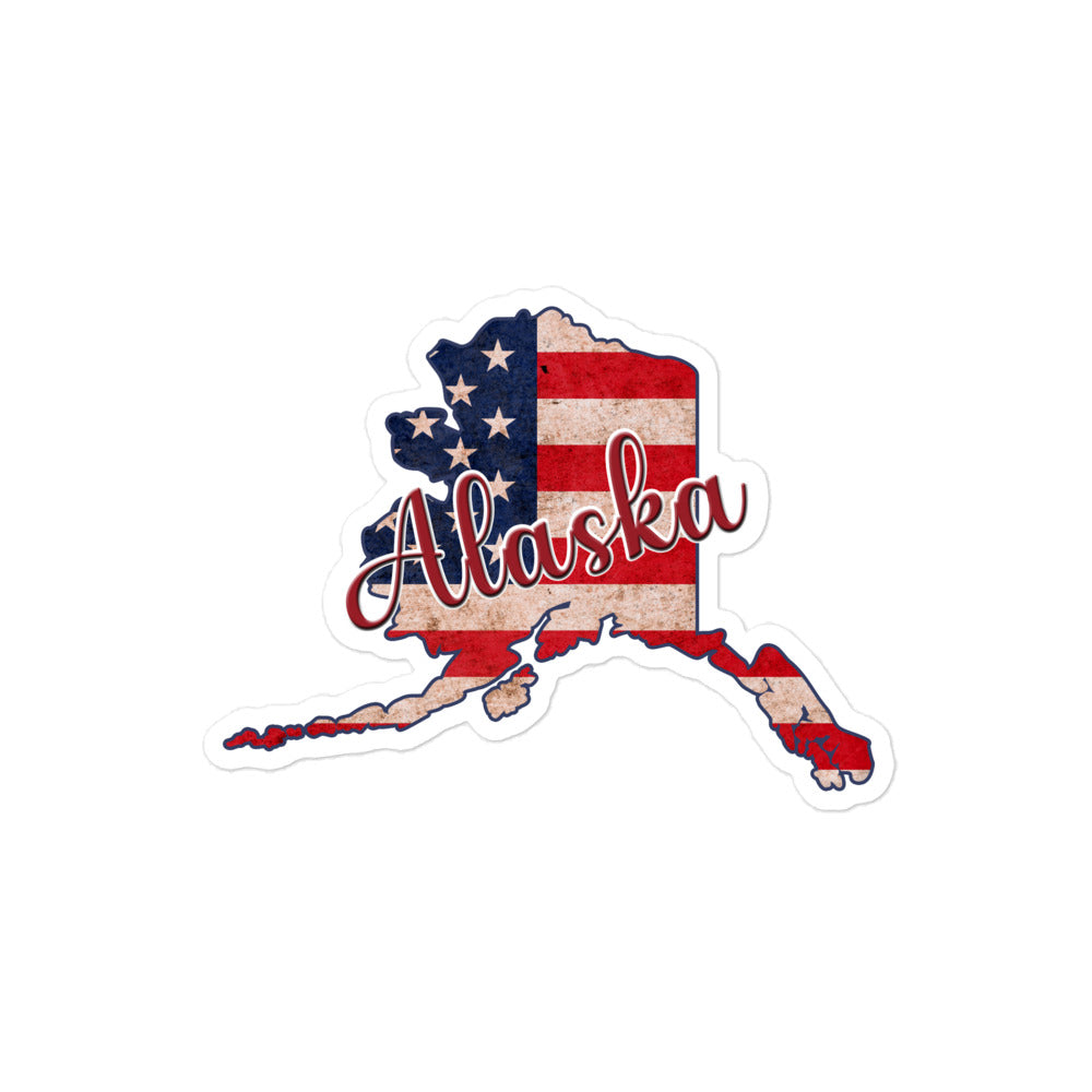 Alaska US Flag Bubble-free Sticker