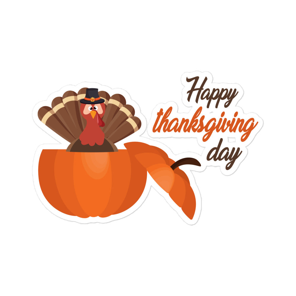 Happy Thanksgiving Day Bubble-free stickers