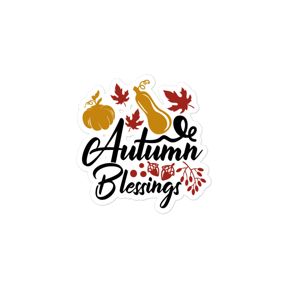 Autumn Blessings Bubble-free stickers