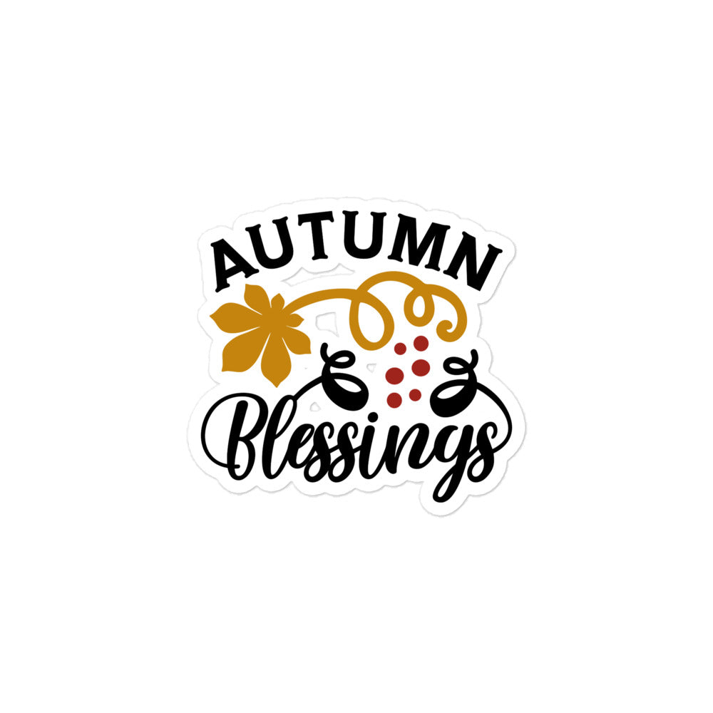 Autumn Blessings Bubble-free stickers