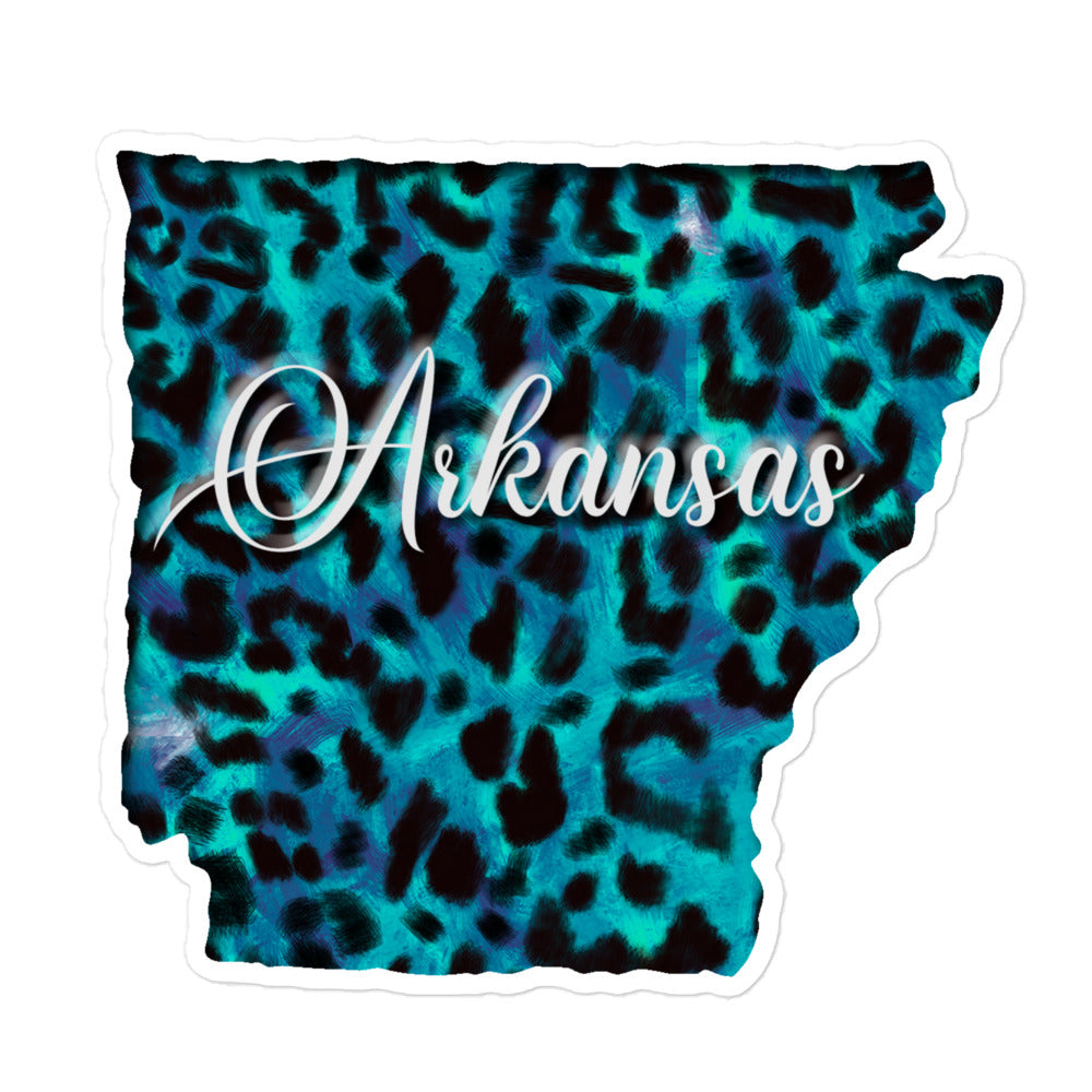 Arkansas Blue Leopard Bubble-free stickers