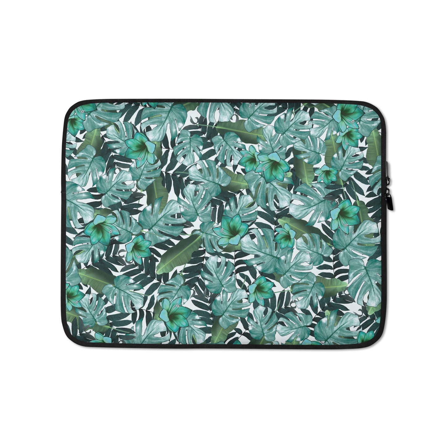 Green Floral Laptop Sleeve