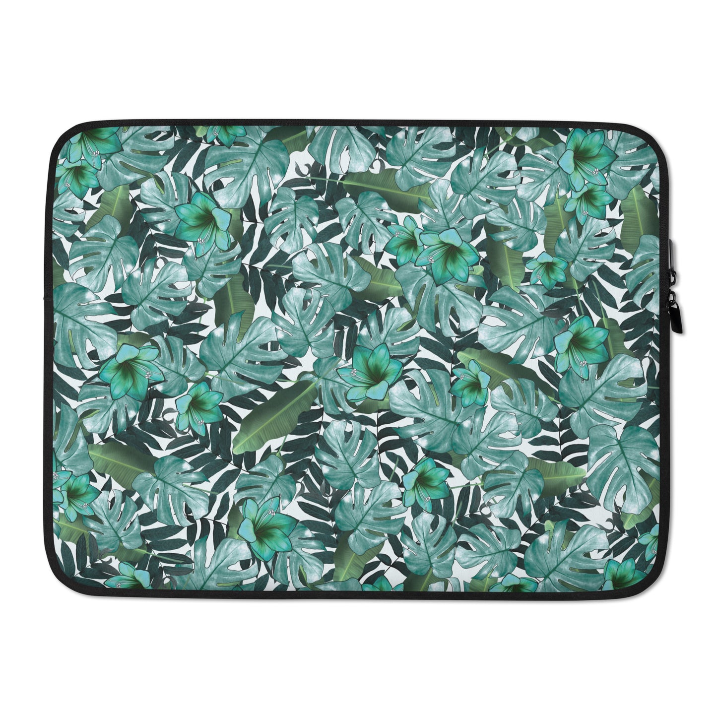 Green Floral Laptop Sleeve