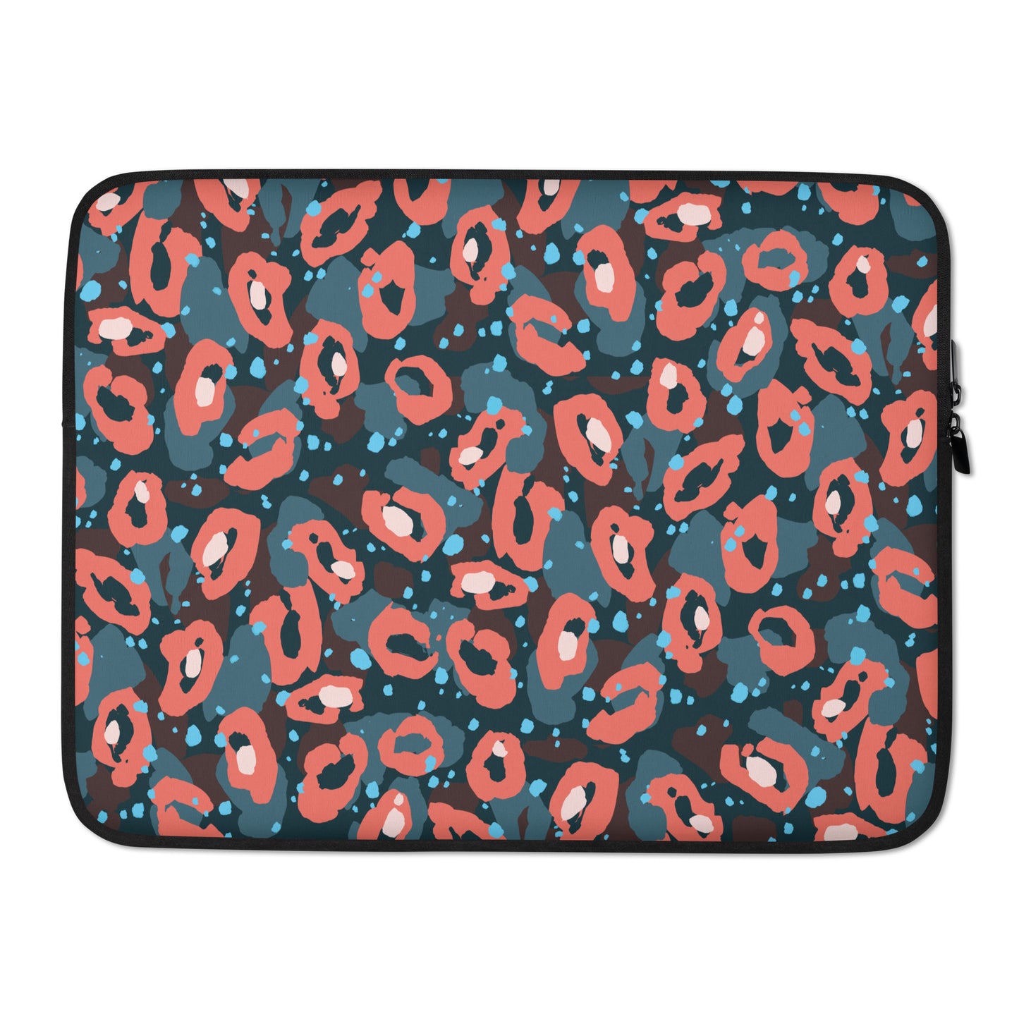 Red Blue Leopard Laptop Sleeve