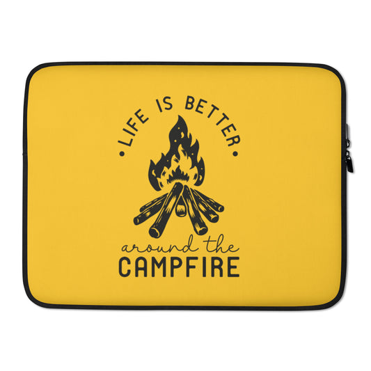 Life is Better Around the Campfire Laptop Sleeve