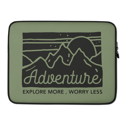 Adventure Explore More Worry Less Laptop Sleeve