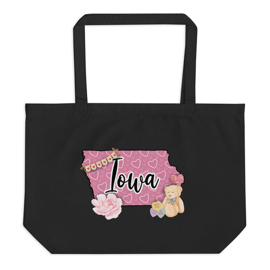 Iowa Valentine Large organic tote bag
