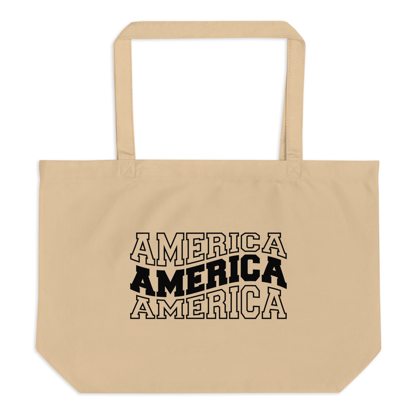 America Large organic tote bag