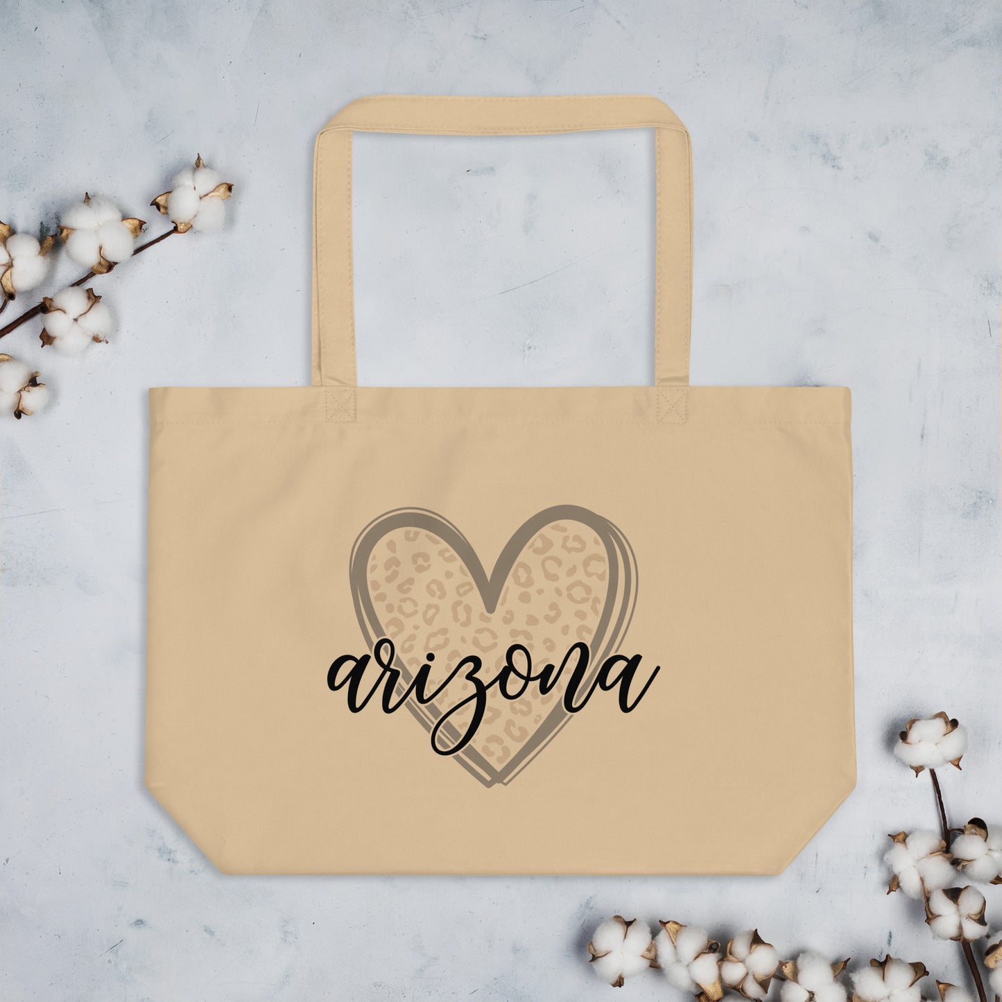 Arizona Heart Large organic tote bag