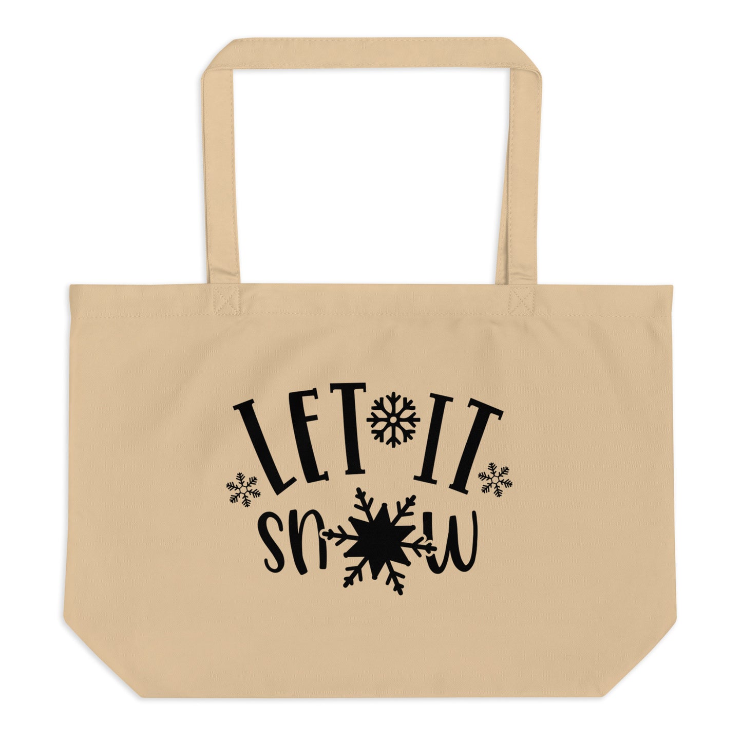 Let it Snow Large organic tote bag