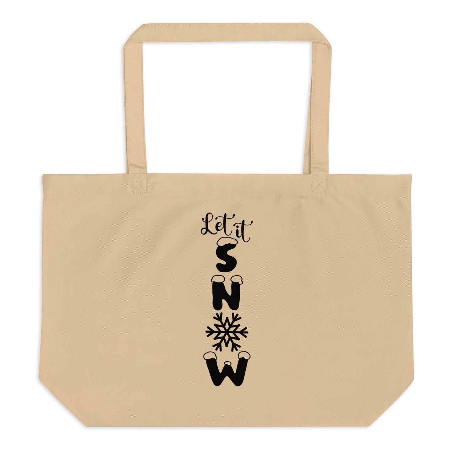 Let it Snow Large organic tote bag
