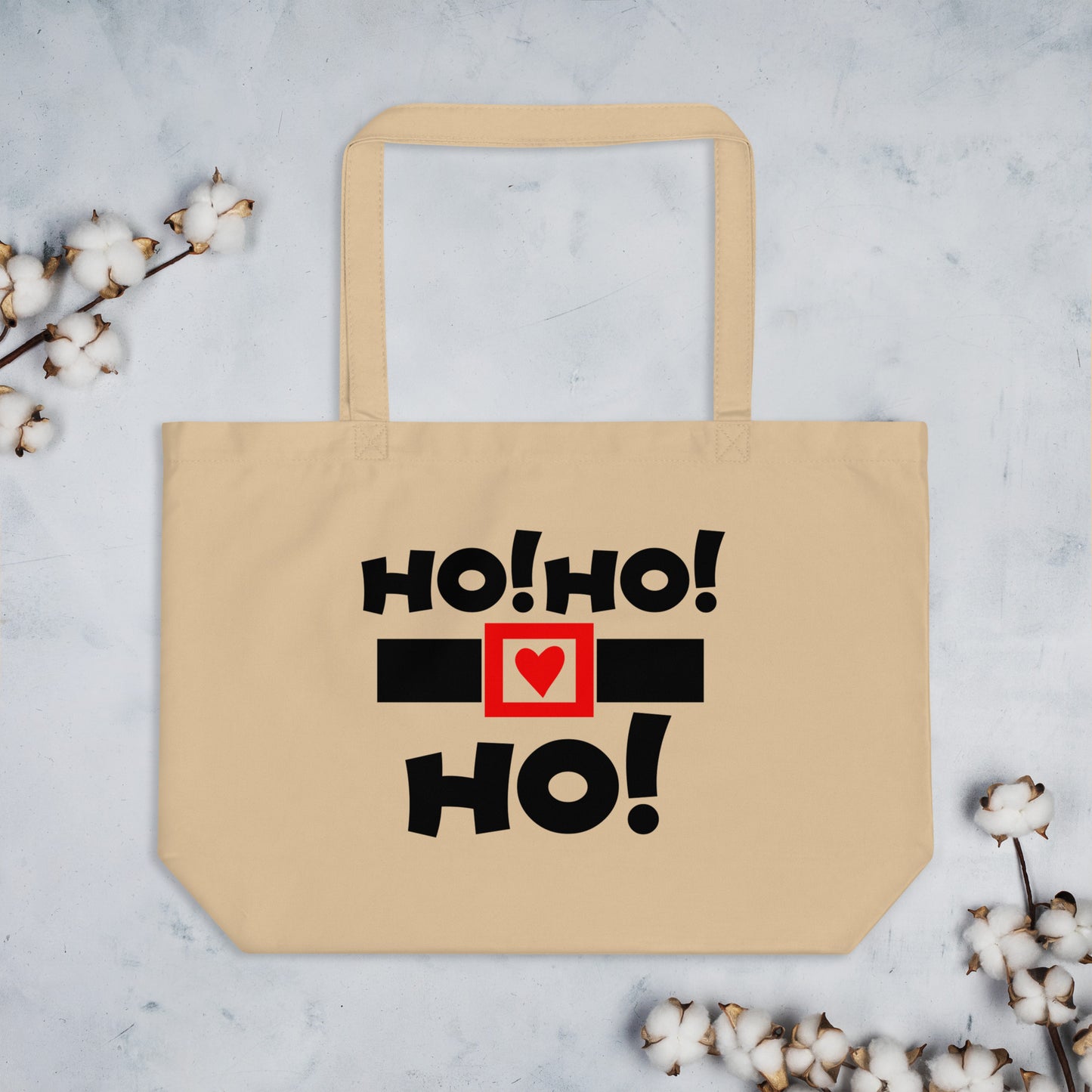 Ho Ho Ho Large organic tote bag