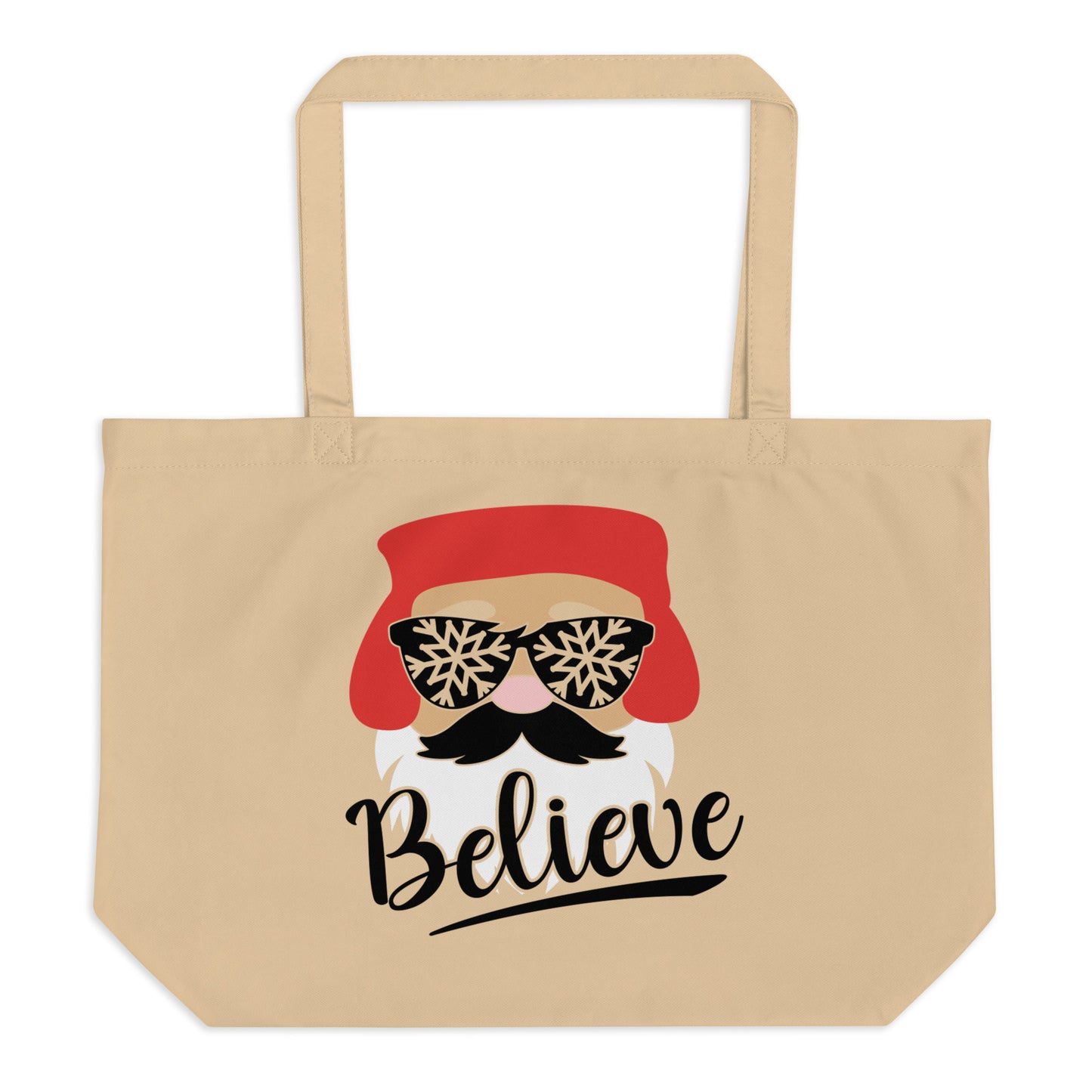 Believe Large organic tote bag