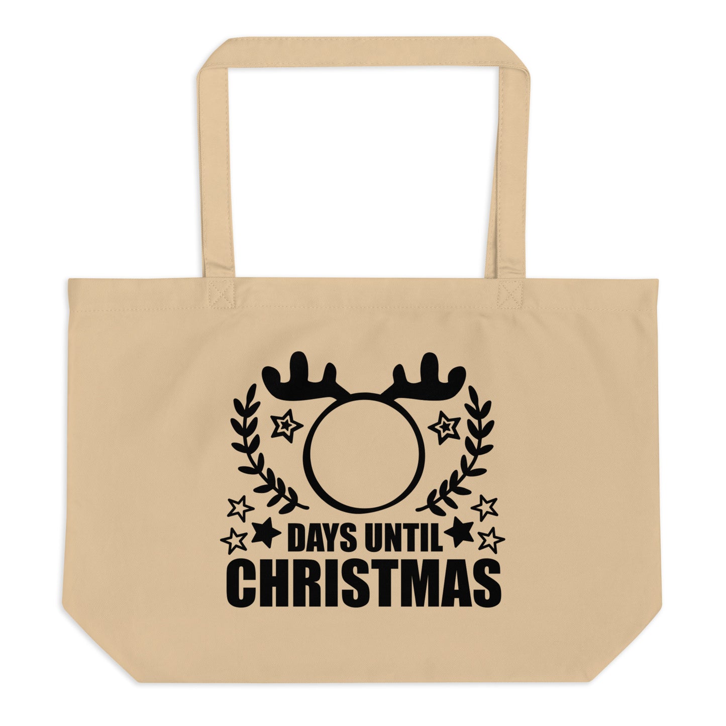 Days Until Christmas Large organic tote bag