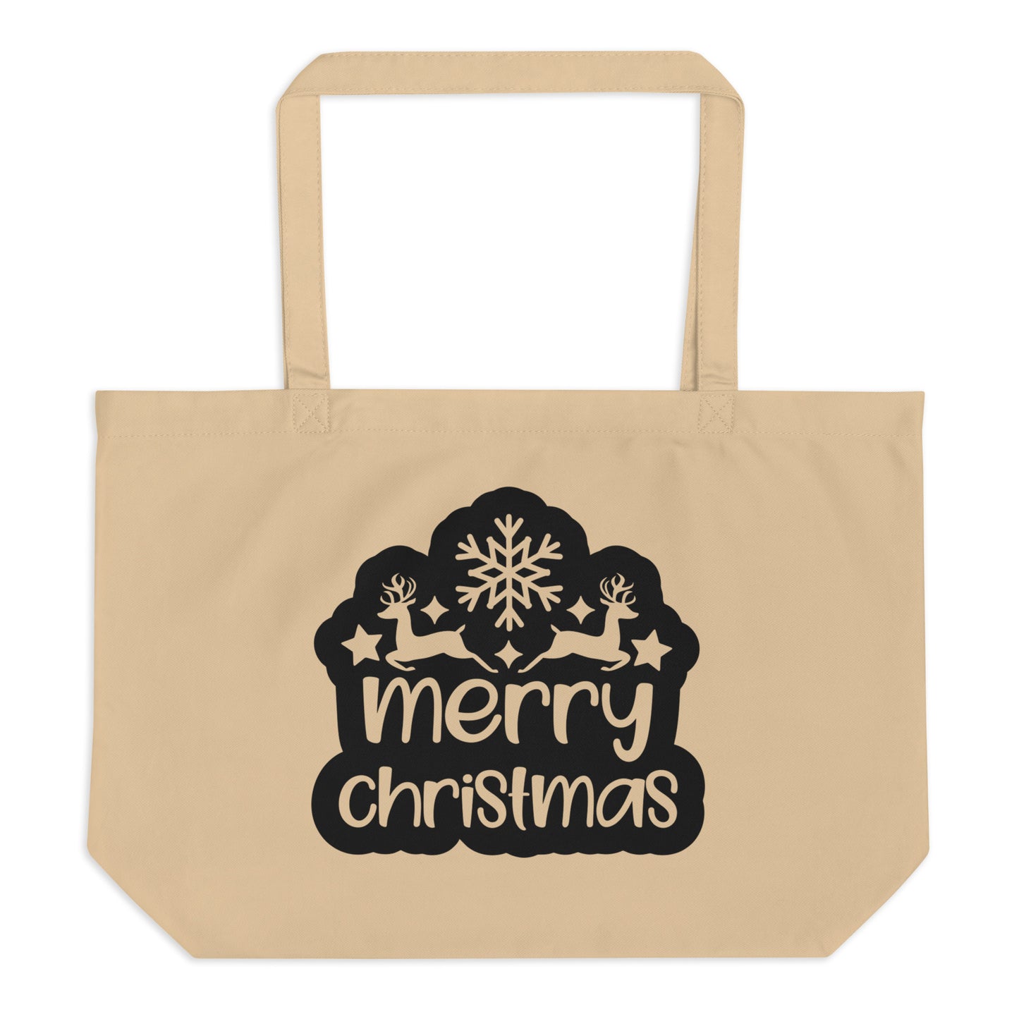 Merry Christmas Large organic tote bag