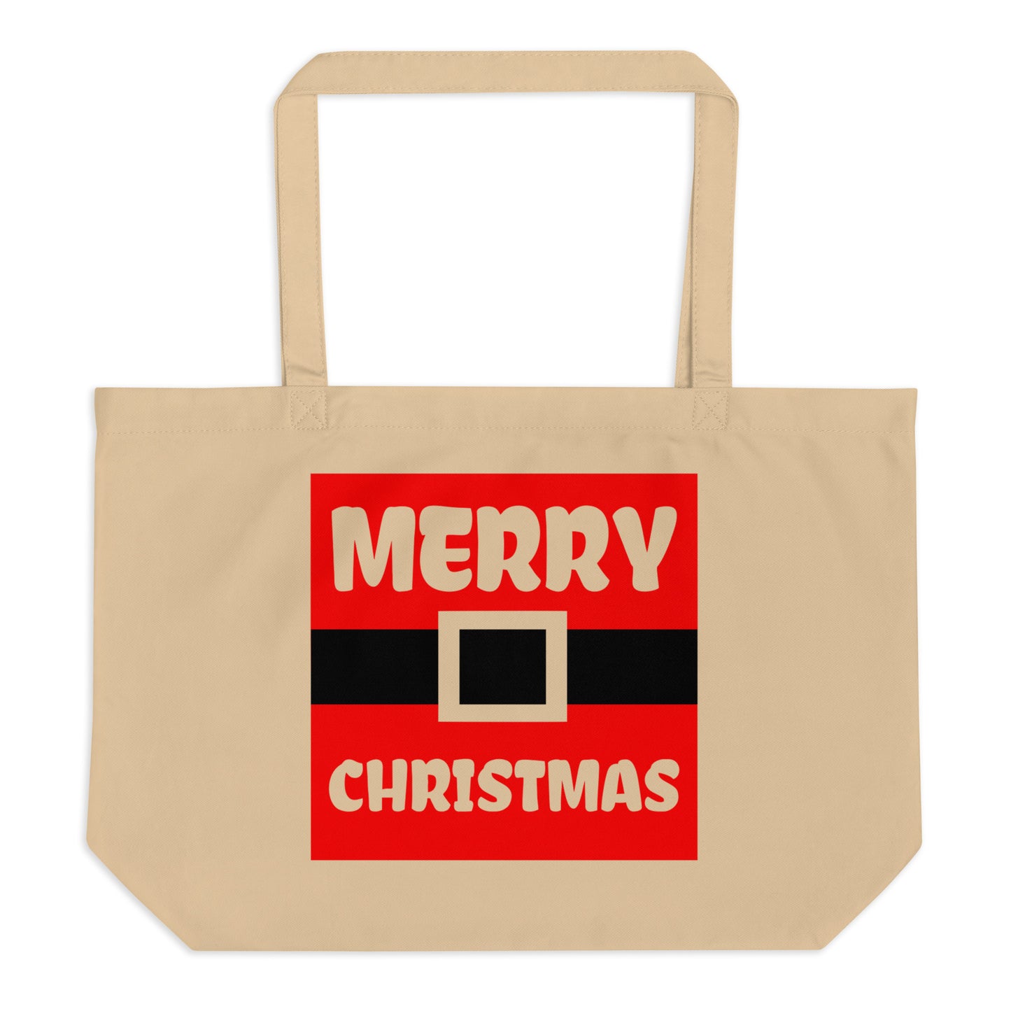 Merry Christmas Large organic tote bag