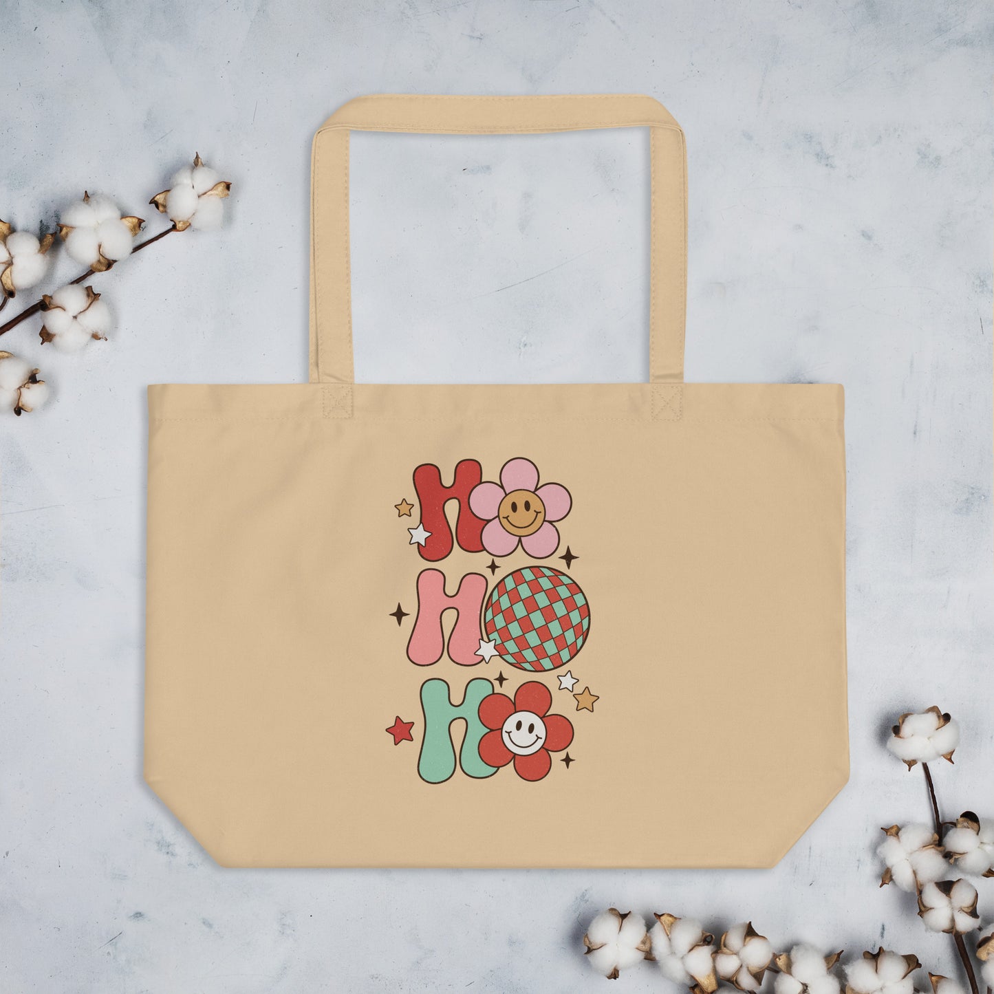 Ho Ho Ho Large organic tote bag