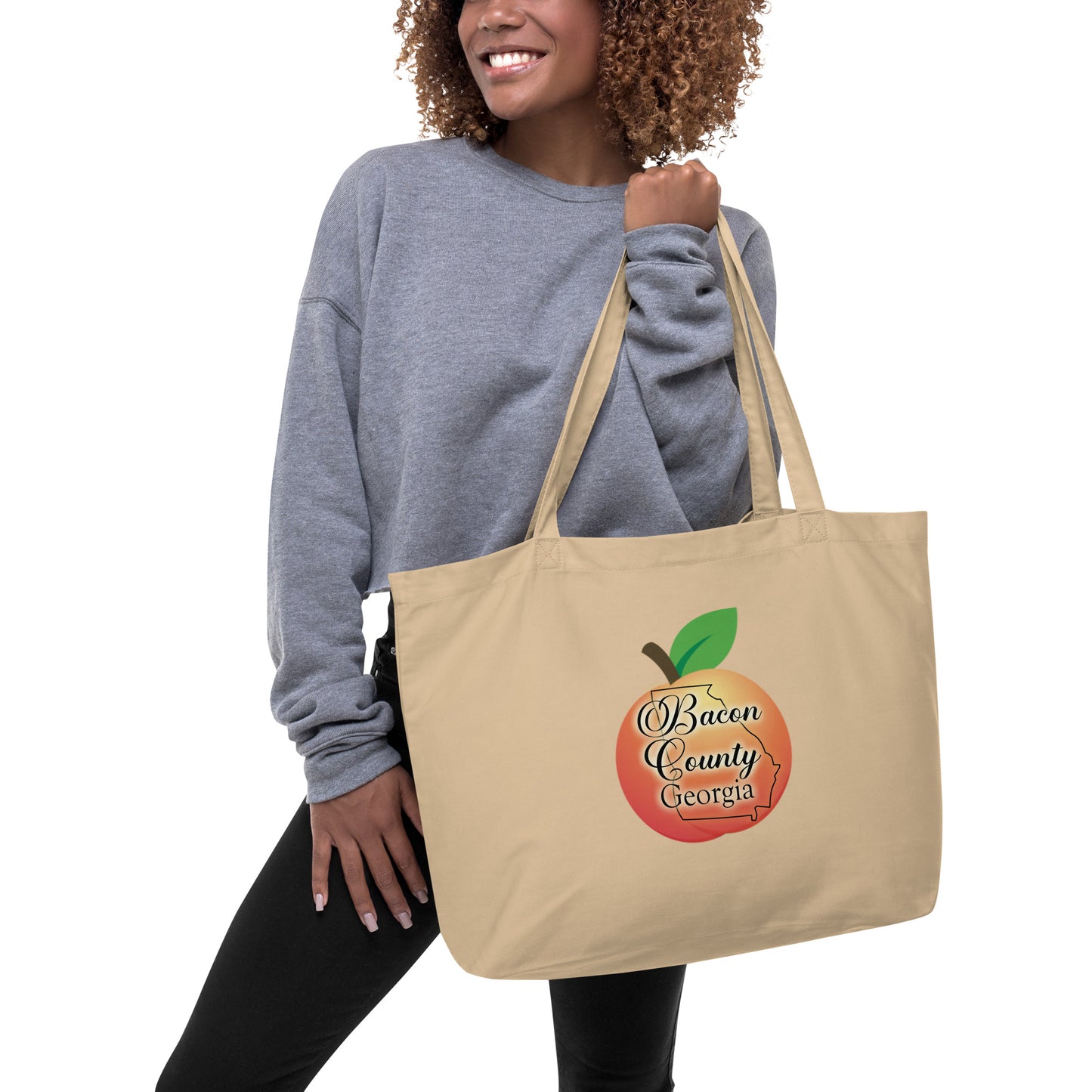 Bacon County Georgia Large organic tote bag