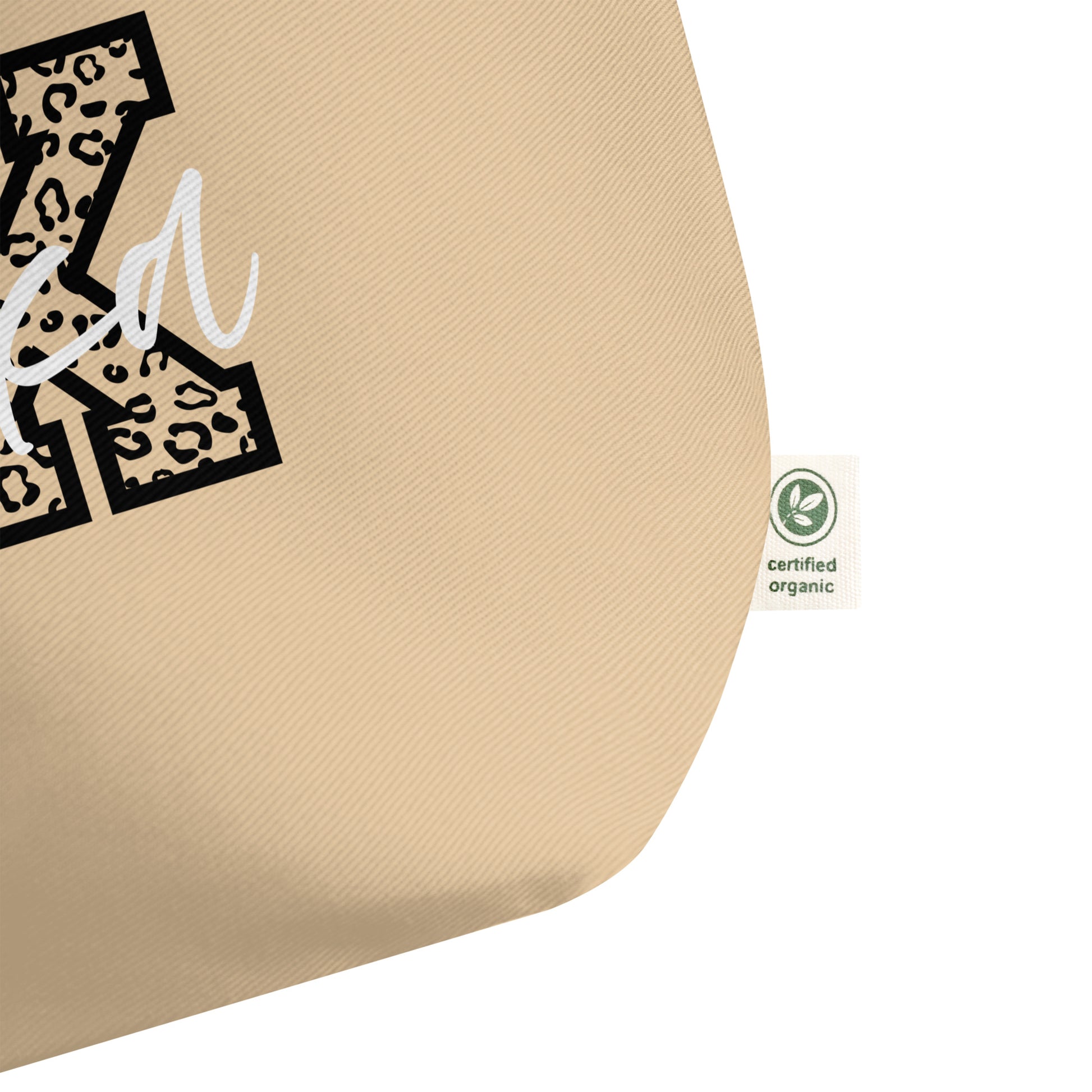 Alaska AK Leopard Print White Script Tote Bag