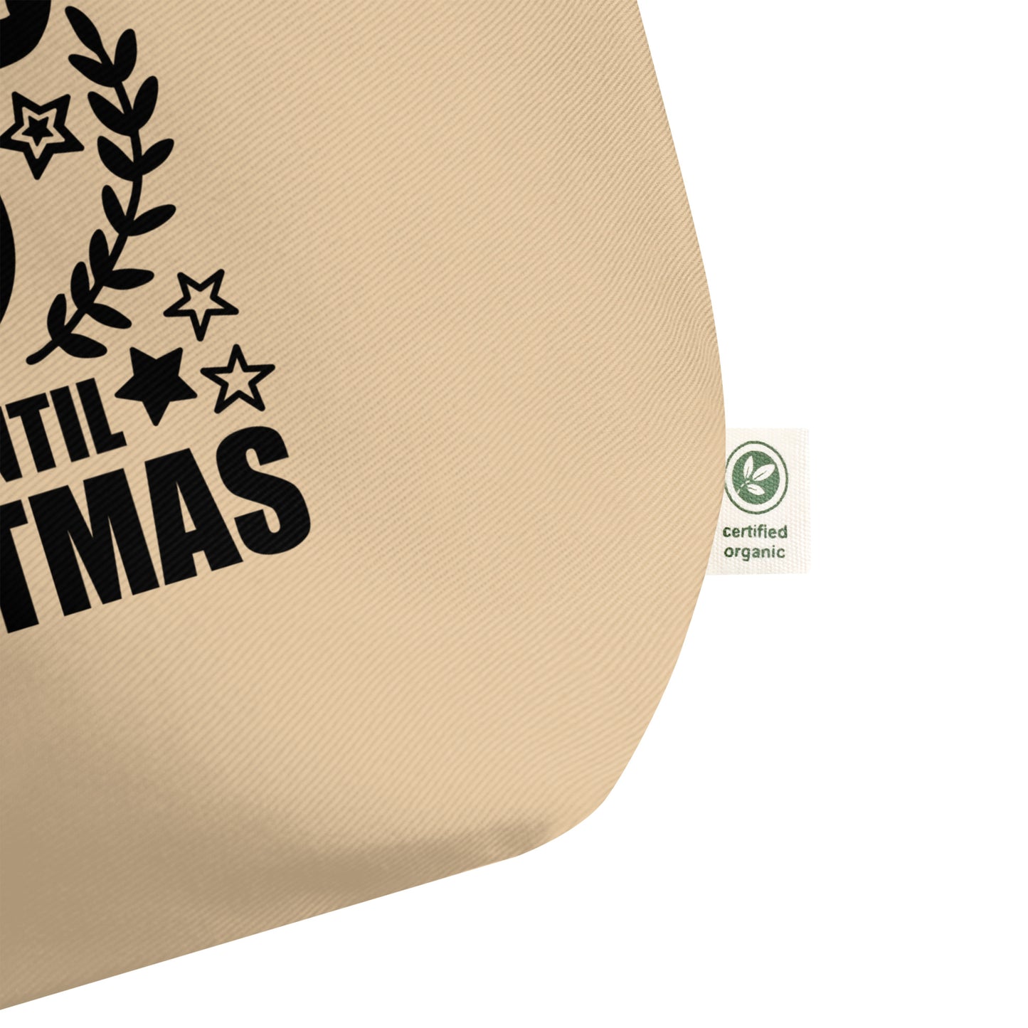 Days Until Christmas Large organic tote bag