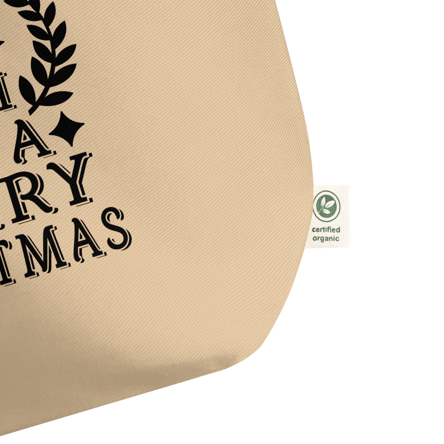 We Wish You a Merry Christmas Large organic tote bag