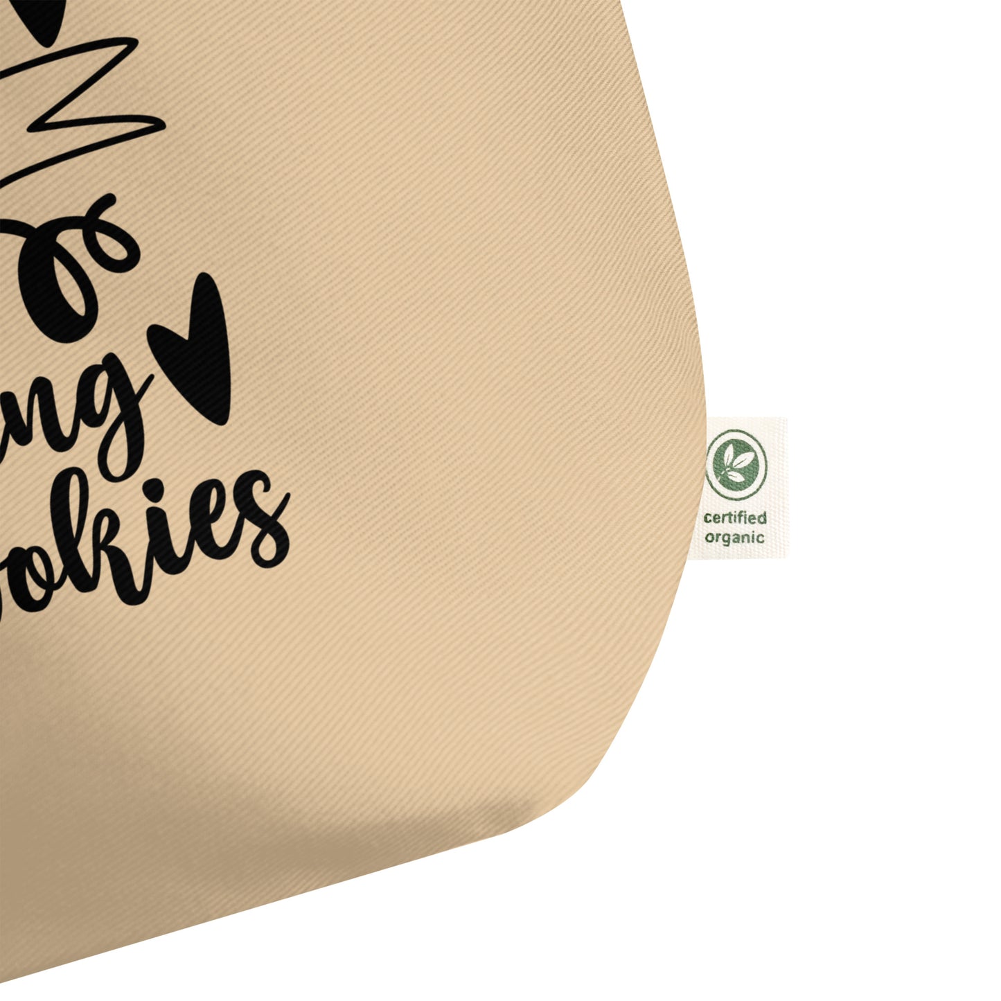 Tis the Season for Baking Cookies Large organic tote bag