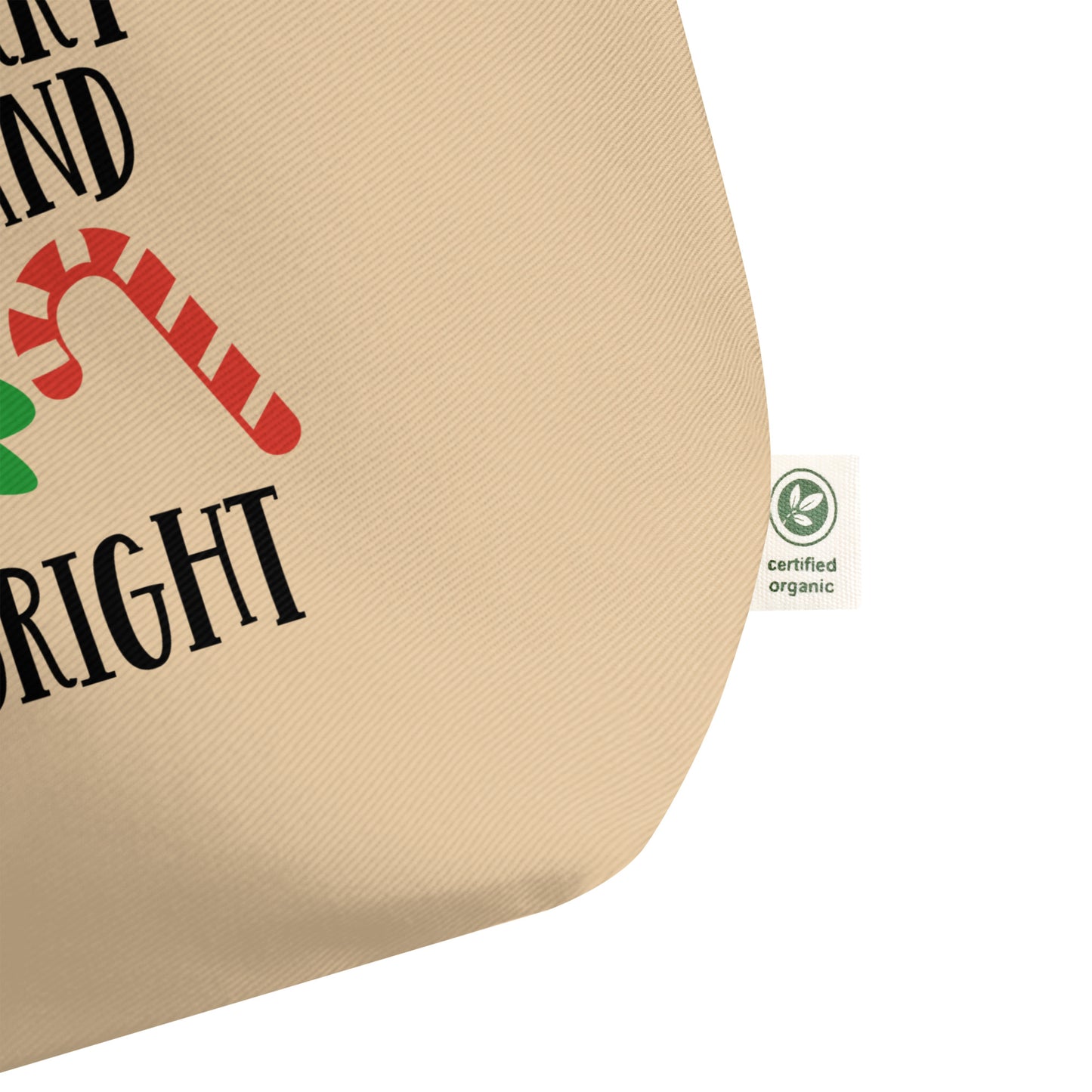 Merry and Bright Large organic tote bag