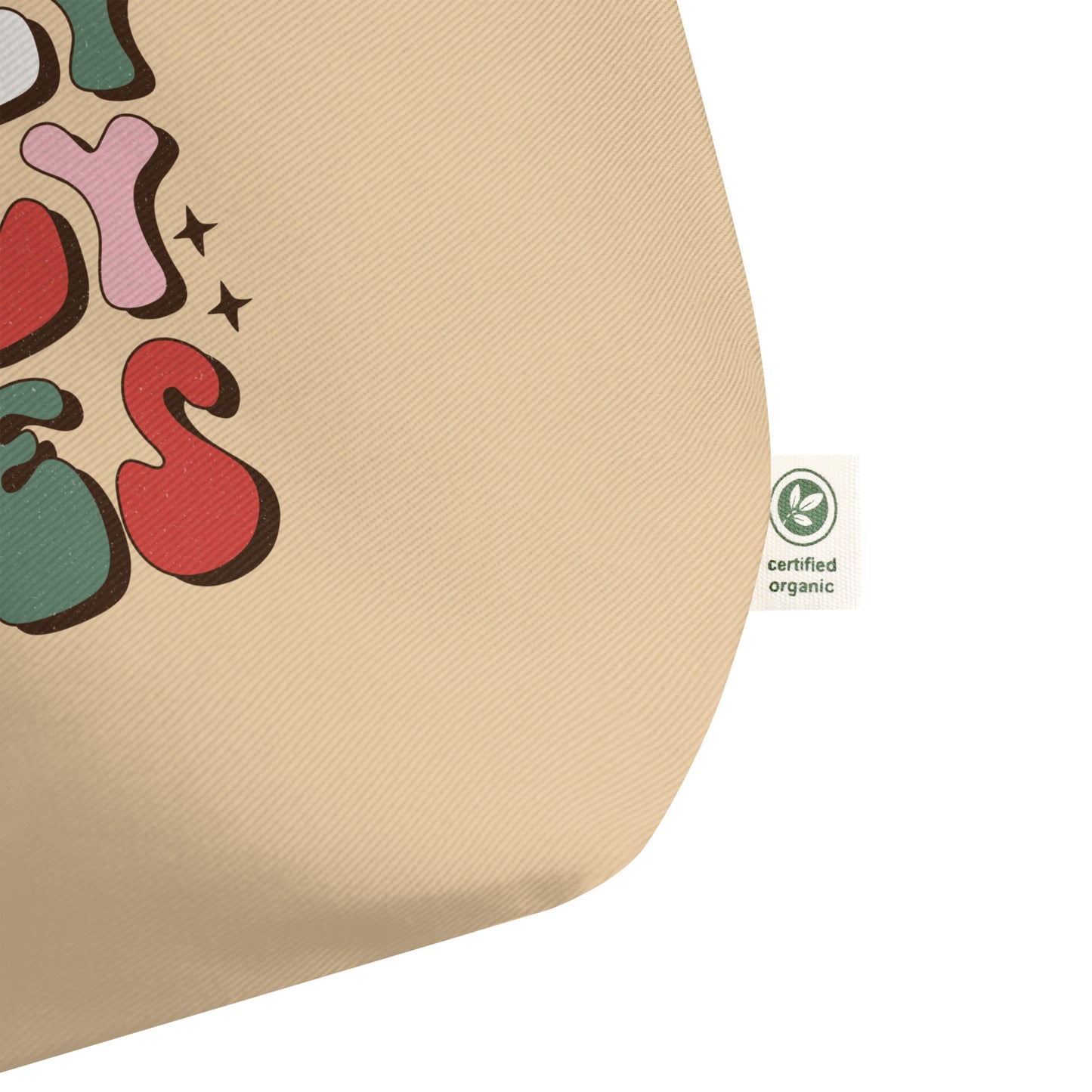 Holly Jolly Vibes Large organic tote bag