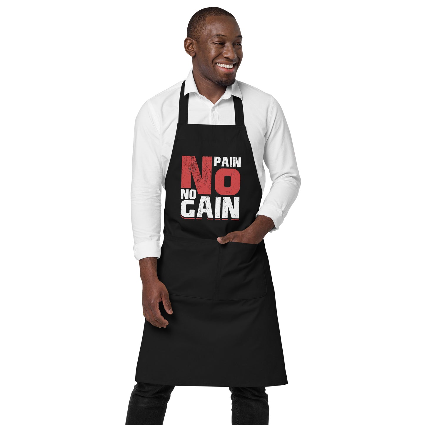 No Pain No Gain Organic cotton apron