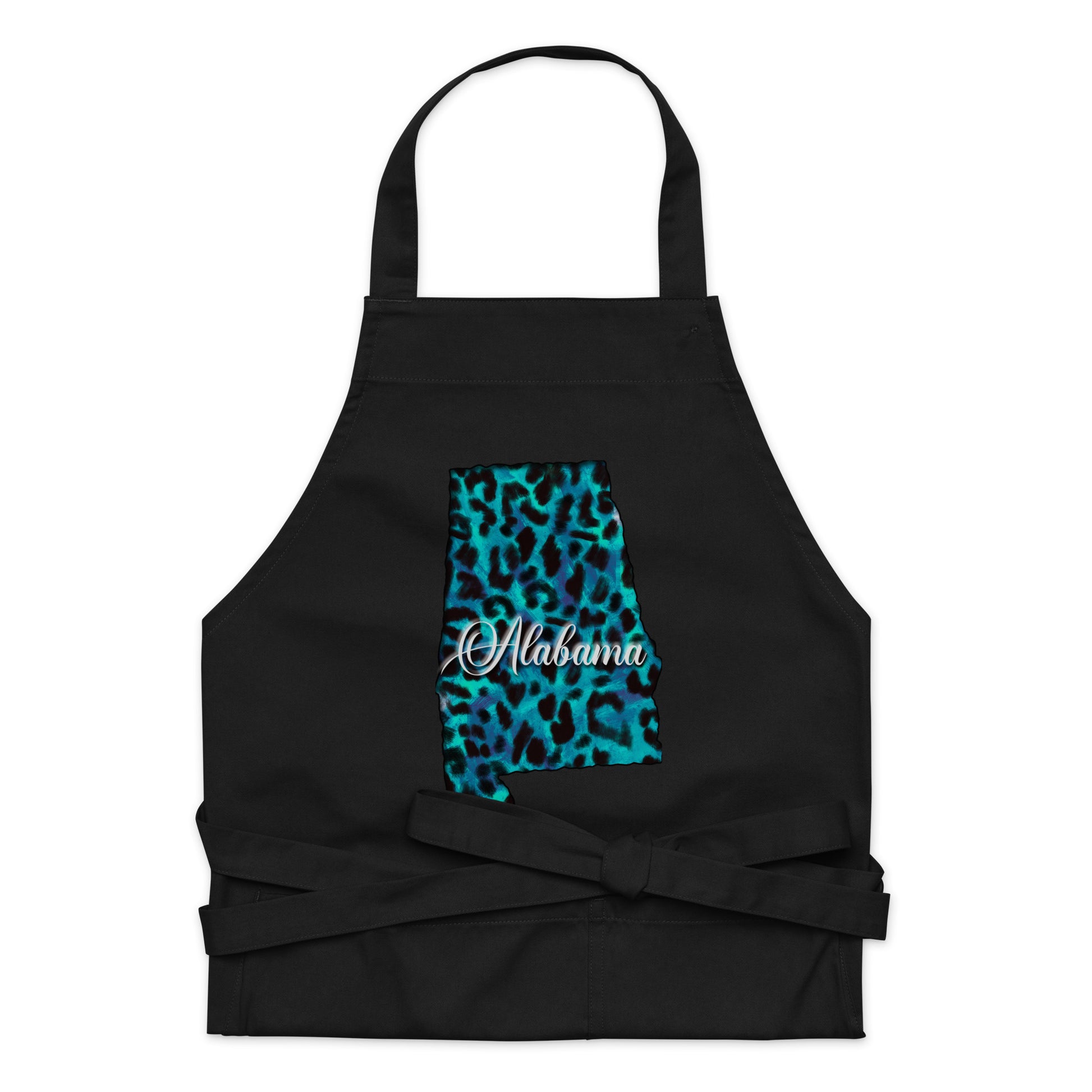 Alabama Blue Leopard Organic Cotton Apron
