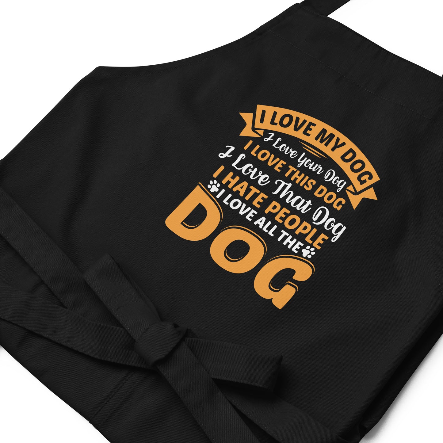 I Love My Dog Organic cotton apron