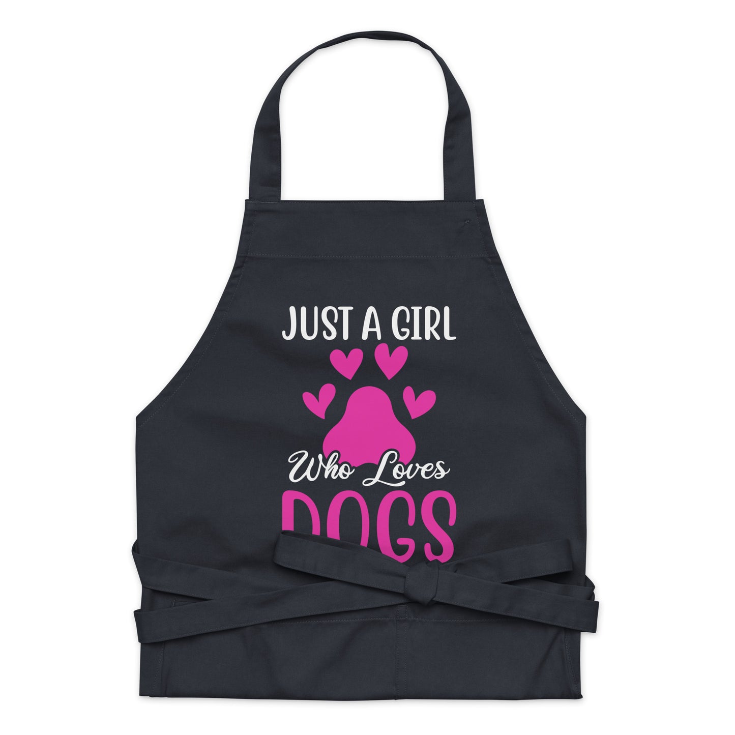 Just a Gift Who Loves Dogs Organic cotton apron