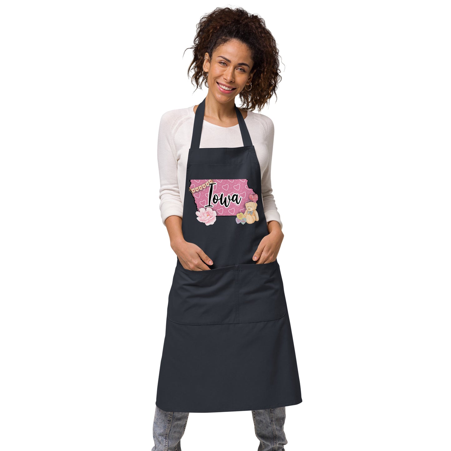 Iowa Valentine Organic cotton apron