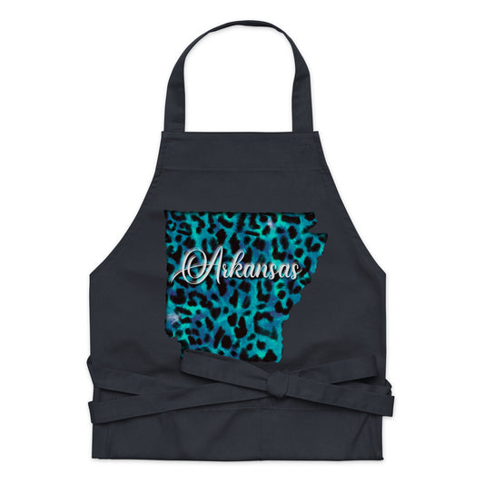 Arkansas Blue Leopard Organic cotton apron